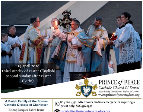 19 April 2026 Bulletin - Prince of Peace Catholic Church & School