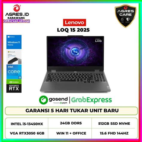 Promo LENOVO LOQ 15 iRX9 i5 13450HX RTX3050 6GB/ 24GB 512GB SSD W11+OHS ...
