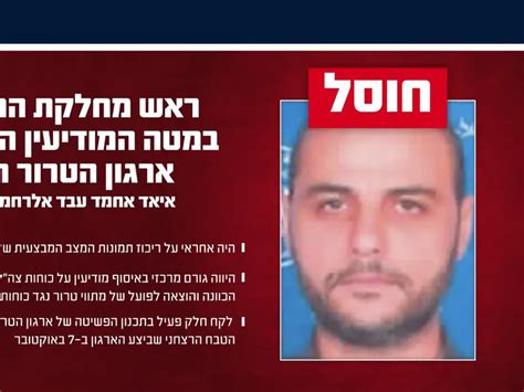 Ahmed Abd al Rahman Shambari: IDF claims it killed Hamas's intelligence ...