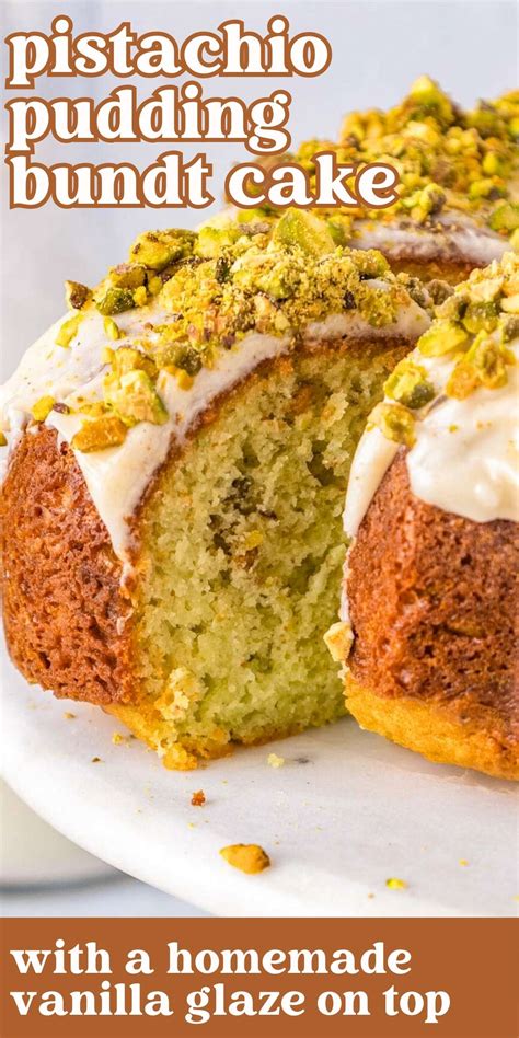 Pistachio Bundt Cake with Vanilla Glaze
