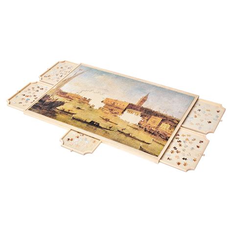 2000 Piece Puzzle Board with Drawer Cover Portable Wooden Jigsaw 40x29 in