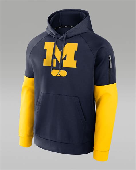 Michigan Wolverines Fitness Men’s Jordan Brand Therma College Pullover ...