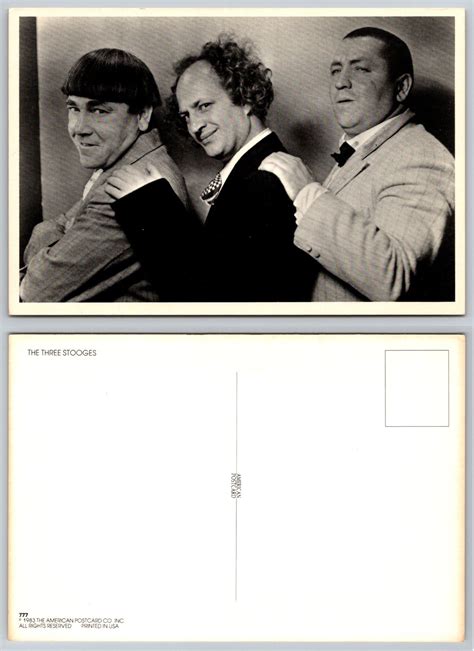 The Three Stooges Moe Larry Curly Classic Comedy Photo Postcard 1983 ...