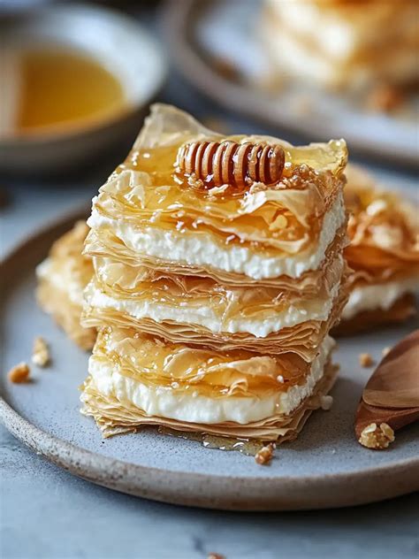 Irresistible Cheesecake Phyllo Cookies with Honey Drizzle