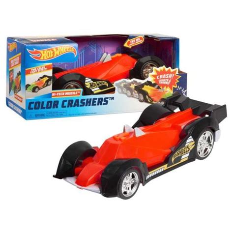 Hot Wheels Color Crashers Hi-Tech Missile, Motorized Toy Car with ...