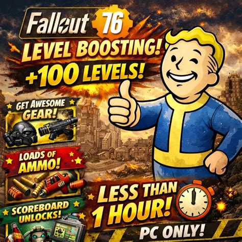 Fallout 76 PC +100 AFK Fast Level Boosting - Fallout 76 Game Item ...