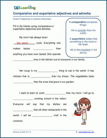 Free comparative and superlative adjectives worksheet, Download Free ...