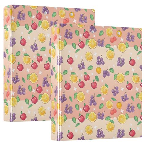 Three Ring Binder Shiny Shiny Fruits 1.5 Inch Round Binder D-Rings for ...