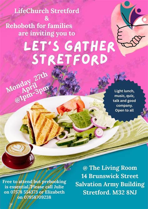 Lets Gather Stretford - April 2026, The Living Room (Salvation Army ...