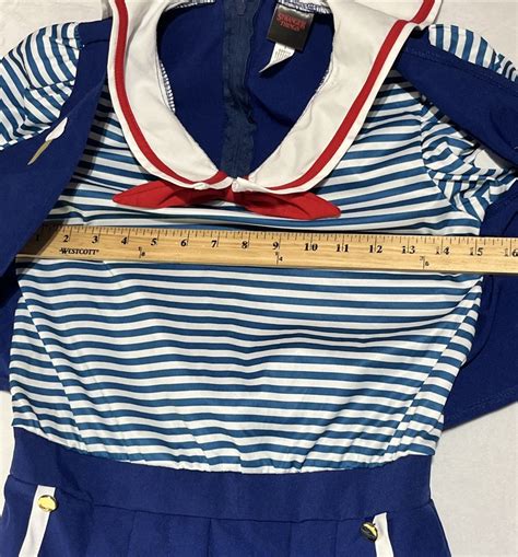 Stranger Things Robin Scoops Ahoy Ice Cream Costume Girls XL Blue