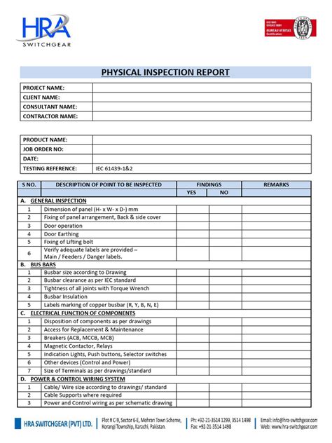 2. Physical Inspection Report | PDF