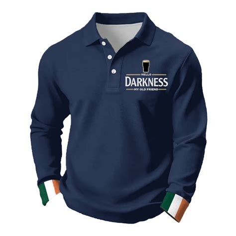 Men's Hello Darkness My Old Friend Shirts St Patricks Day Waffle Polo ...