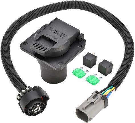 Amazon.com: 55243 7-Pin Trailer Wiring Plug Harness Compatible with ...