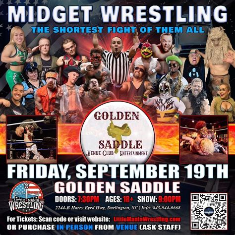 Midget Wrestling All Stars, Golden Saddle, Darlington, 19 September ...