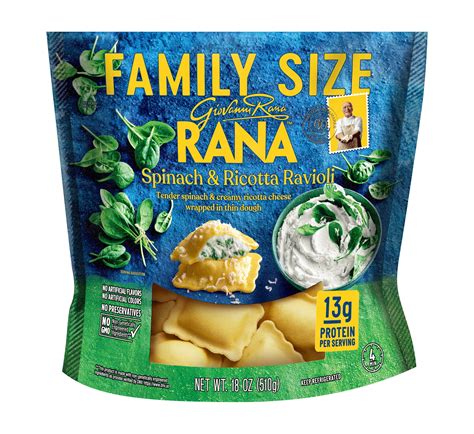 Giovanni Rana Ravioli Spinach Ricotta Premium Filled Pasta Bag (Family ...