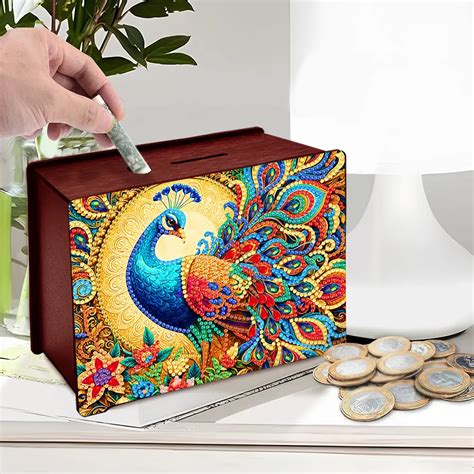 Creative 5D DIY Diamond Painting Money Saving Box Desktop Diamond Art ...
