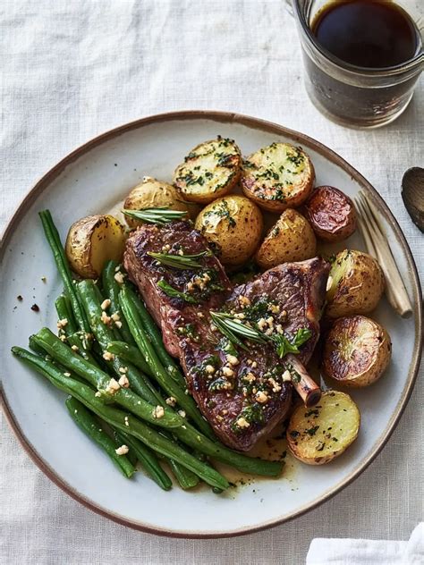 Ultimate Seared Lamb with Mustard Potatoes and Green Beans