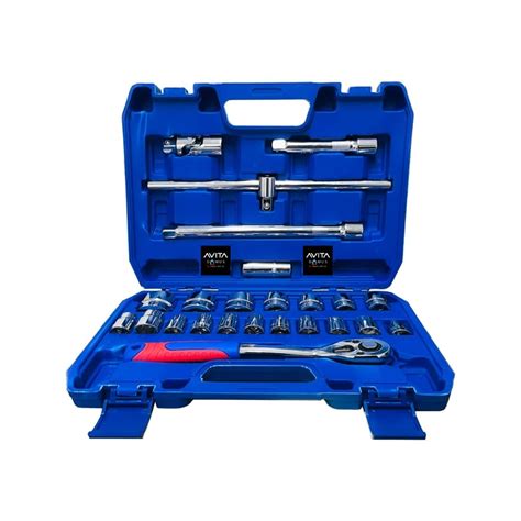 Hand Tool DN-2462 46-Piece 1/4" (6.35mm) Drive Hex Socket Set with 72 ...