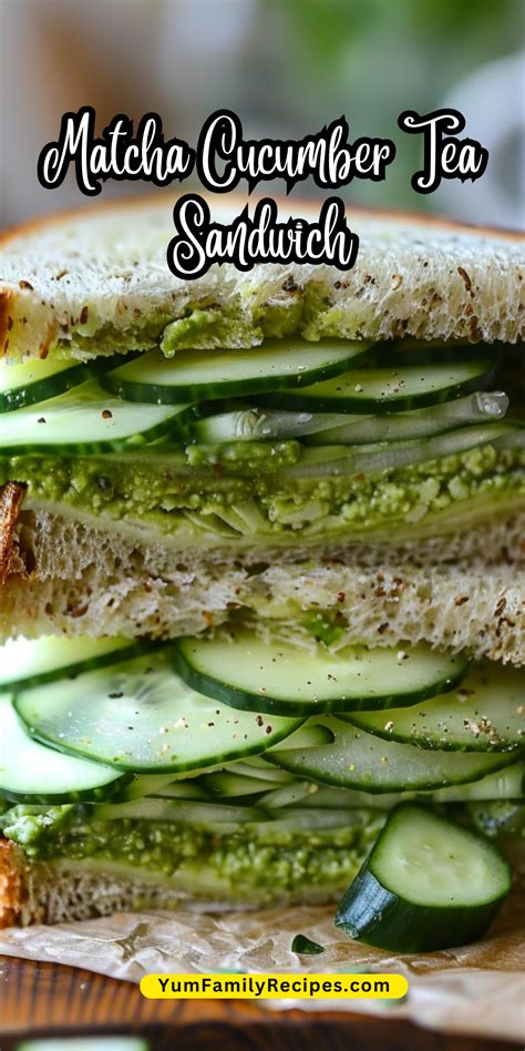 Matcha Cucumber Tea Sandwich | Yum Family Recipes