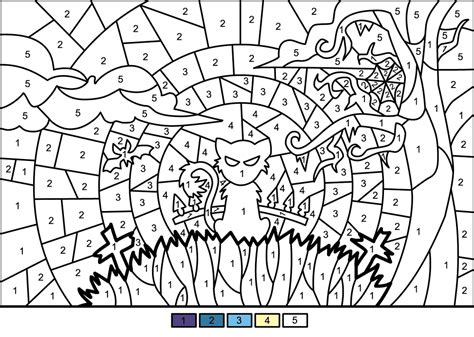 Halloween Color By Number | 200+ Free Printable Coloring Pages