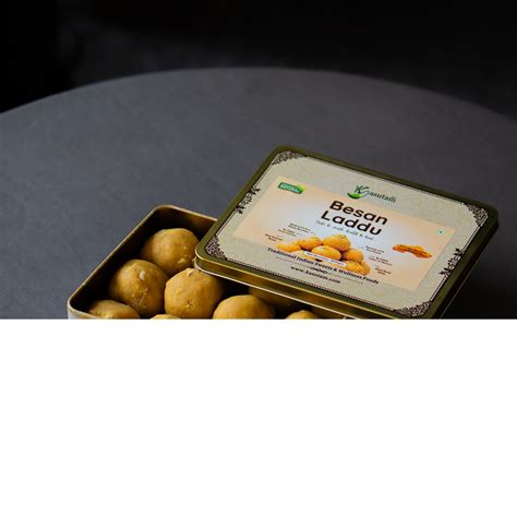 Besan Laddu 800 Gram Tin Box - 12 pcs – Kasutam
