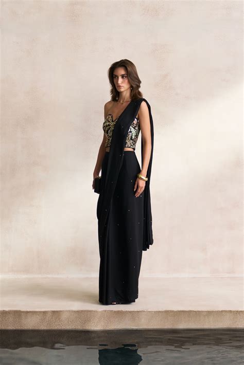 LEILA 03 BLACK MORRACAN INSPIRED EMBROIDERY BUSTIER WITH BLACK ...