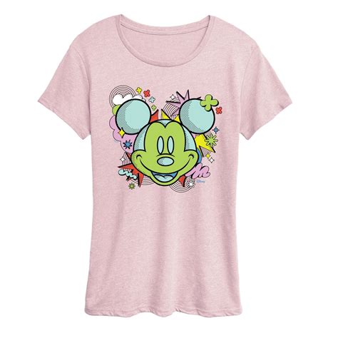Disney - Mickey Head - Women's Short Sleeve Graphic T-Shirt - Walmart.com