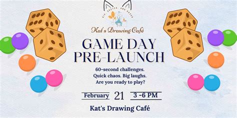 Kat’s Drawing Café: Game Day Pre-Launch Tickets, Kat's Drawing Café ...