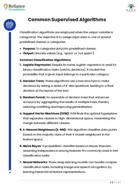 Common Supervised Algorithms: Classification & Regression Techniques ...