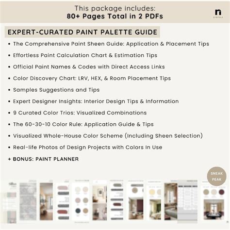 Buy Modern Rustic Home Paint Palette, Sherwin Williams Inspired Whole ...