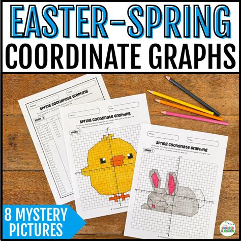 Spring Coordinate Graphs – Easter Mystery Picture Coordinate Plane Worksheets - The Simplified ...