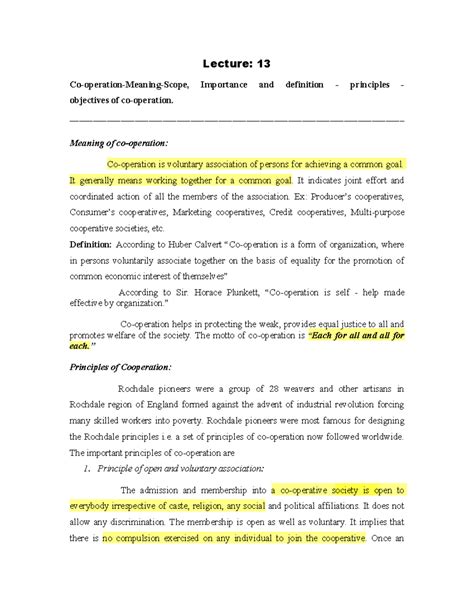 Lecture: 13 Principles and Importance of Voluntary Associations in ...