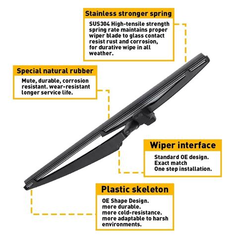 For Toyota 4Runner 2003-2009 NEW Rear Windshield Wiper Arm & Blade ...