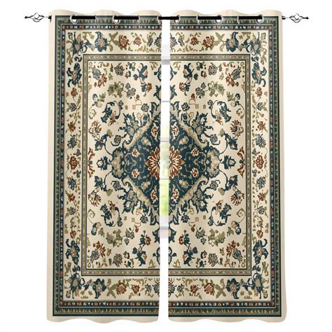 Boho Green Blackout Curtains for Bedroom Living Room Darkening Curtains ...