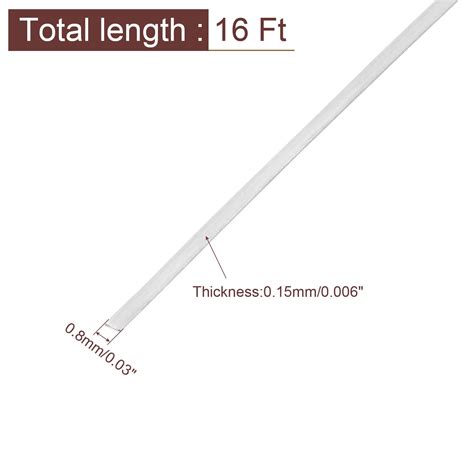MECCANIXITY Flat Heater Wire 16.4 Ft Length 0.8mm Width 0.15mm