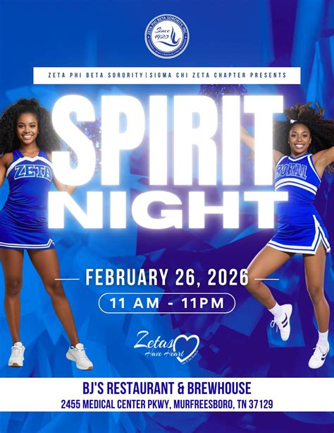 🎉 Spirit Night with the Rutherford County Zetas! 🎉, BJ's Restaurant ...