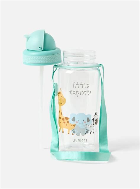 Buy Juniors Animal Print Tritan Flip Straw Bottle - 350 ml Online at ...