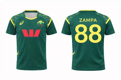 Adam Zampa Australia Cricket T20 Men's 25/26 Replica Jersey ...