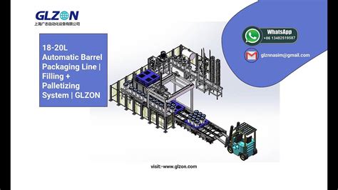 18-20L Automatic Barrel Packaging Line | Filling + Palletizing System ...