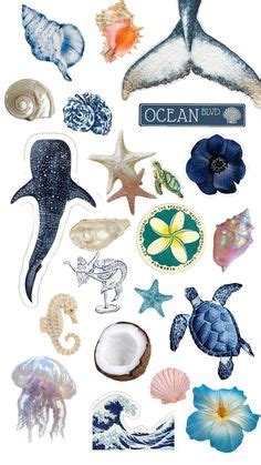 Free Printable Ocean Digital Scrapbooking Elements in 2026 | Free ...