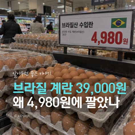 브라질 계란 한판 3만9000원 수입, 4980원 판매한 이유는?