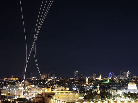 Photo of the day: Missile trails over Jerusalem amidst Israel-Iran tensions