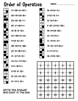 Order Of Operation Practice Worksheets image and visual related images ...