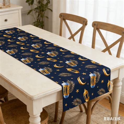 Bisitoy Ramadan Table Runner for Kitchen Family Dining Table Holiday ...