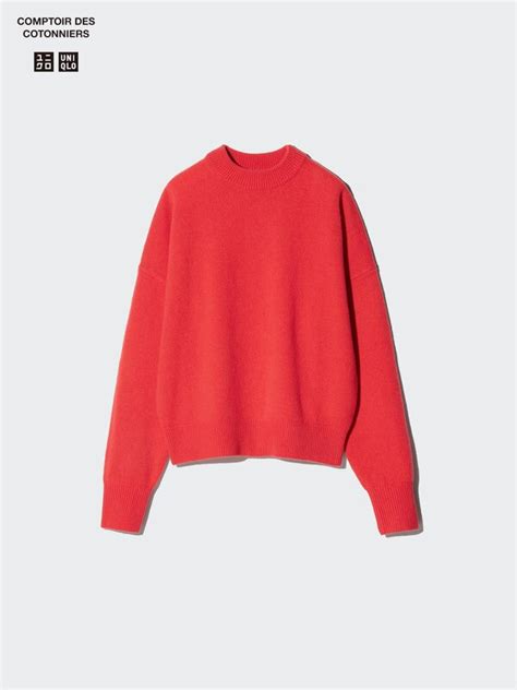 Women's Lambswool Mock Neck Sweater | UNIQLO IN
