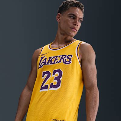 Los Angeles Lakers Icon Edition Men's Nike Dri-FIT NBA Swingman Jersey ...