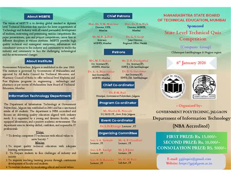 GPJ IT Quiz Competition - MSBTE Sponsored Event on Jan 6, 2026 - Studocu