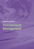 International Journal of Procurement Management (IJPM) Inderscience ...