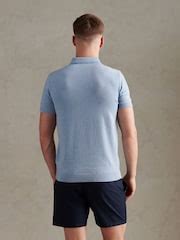 Buy U.S. Polo Assn Light Blue Combed Cotton Double Horsemen Revere Polo ...