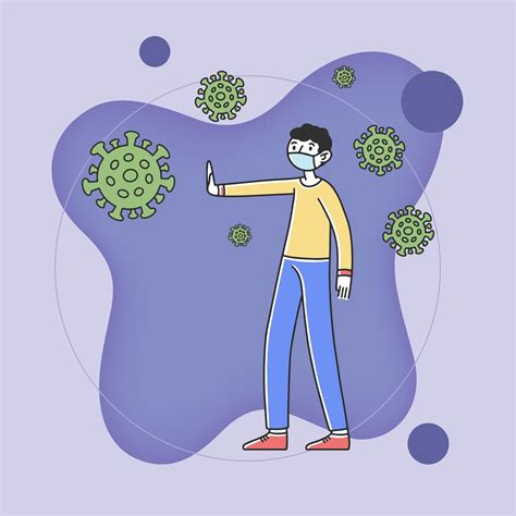 Junger Mann, der medizinische Maske trägt | Kostenlose Vektor